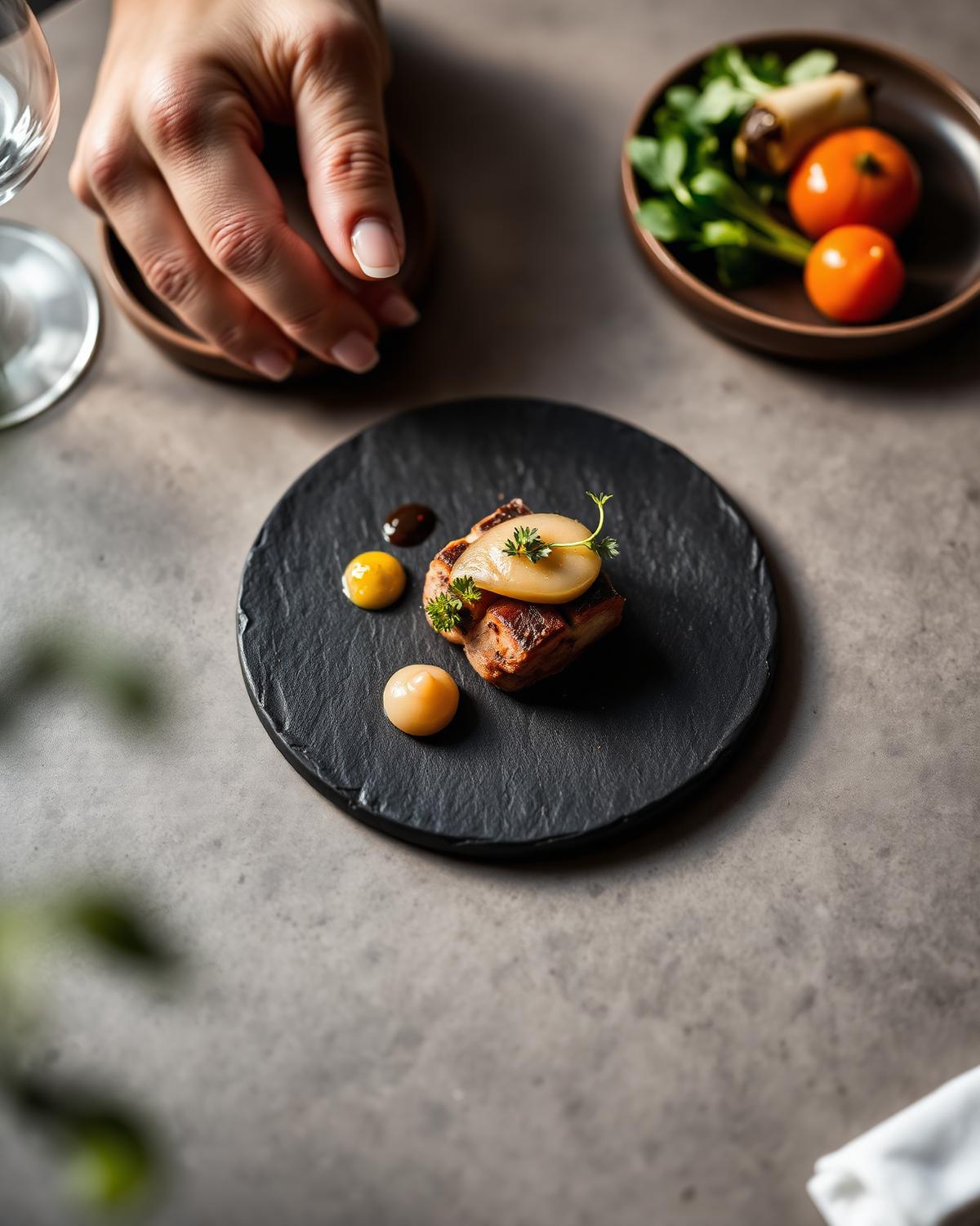 Plato gourmet de alta cocina